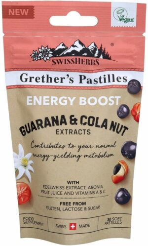 Grethers Swissherbs Energy Boost Guarana & Cola Nut 45 G
