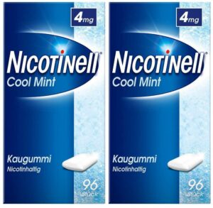 Nicotinell 4 mg Kaugummi Cool Mint 2 x 96 Stück