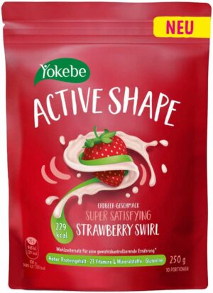 Yokebe ACTIVE SHAPE Strawberry Swirl 250 g Pulver