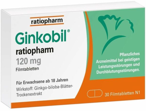 Ginkobil ratiopharm 120 mg 30 Filmtabletten