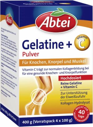 Abtei Gelatine Plus Vitamin C 400 G Pulver