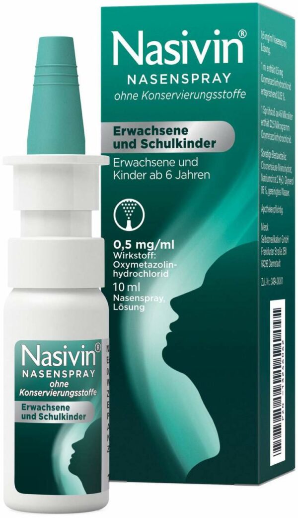 Nasivin Erwachsene und Schulkinder ohne Konvervierungsstoffe 10 ml Nasenspray