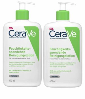 CeraVe Feuchtigkeitsspendende Reinigungslotion 2 x 473 ml