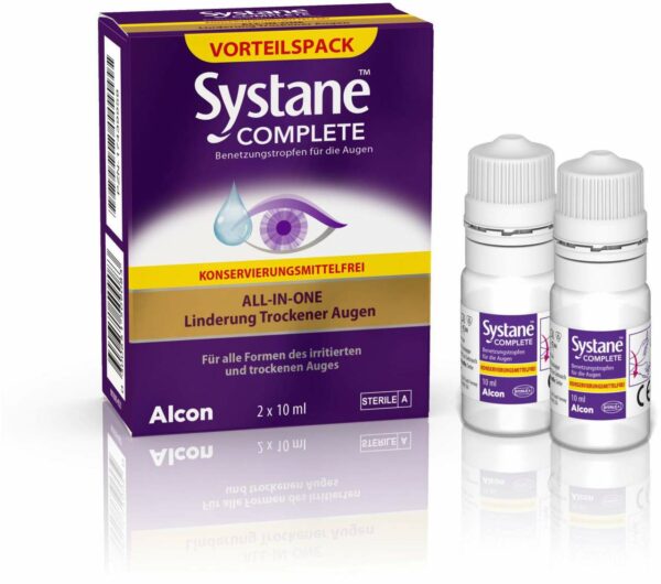 Systane Complete Benetzungstropfen ohne Konservierungsmittel 2 x 10 ml