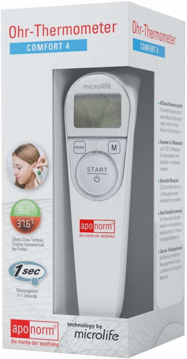 Aponorm Fieberthermometer Ohr Comfort 4  1 Stück