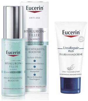 Eucerin Hyaluron Filler Feuchtigkeitsbooster 30 ml + gratis UreaRepair Plus Handcreme 5% 30 ml