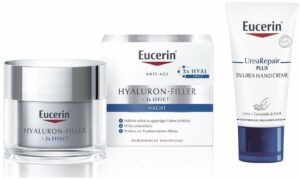 Eucerin Hyaluron Filler Nachtpflege 50 ml + gratis UreaRepair Plus Handcreme 5% 30 ml