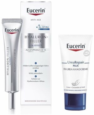 Eucerin Hyaluron Filler Augenpflege 15 ml + gratis UreaRepair Plus Handcreme 5% 30 ml