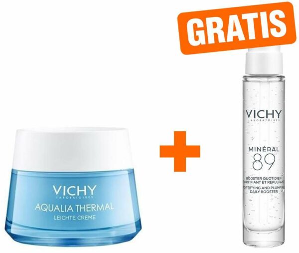 Vichy Aqualia Thermal Leichte Feuchtigkeitspflege 50 ml Tiegel + gratis Mineral 89 10 ml Probe