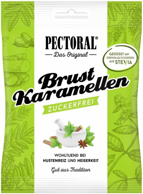 Pectoral Brustkaramellen Zuckerfrei Beutel 60 G