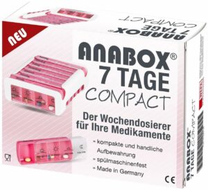 Anabox Compact 7 Tage Wochendosierer Pink Weiß 1 Stk
