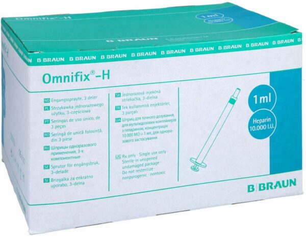 Omnifix Heparin 10.000i.E. Latexfrei Spritzen