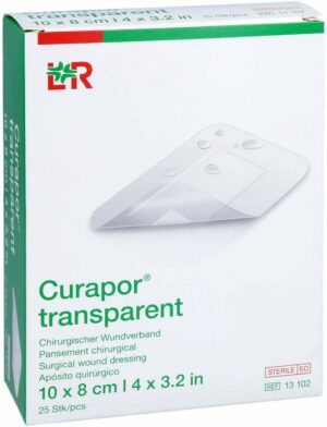 Curapor Wundverband Steril Transparent 8 X 10 cm 25 Stück