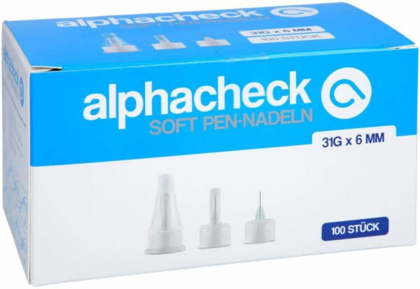 Alphacheck Soft Pen Nadeln 31 Gx6 mm 100 Stück