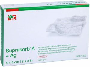 Suprasorb A+ag Antimik.Cal.Alginat Kompr.5x5 cm