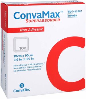 Convamax Superabsorber Nicht Adhäsiv 10 X 10 cm 10 Stück