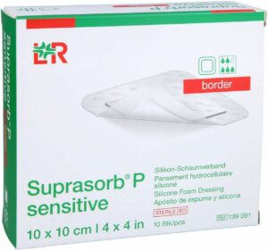 Suprasorb P Sensitive Pu-Schaumv.Border 10 X 10 cm 10 Stk