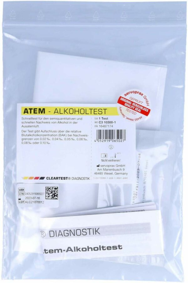 Cleartest Atem-Alkoholtest 1 Stück