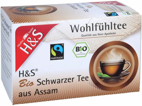 H&S Bio Schwarzer Tee Aus Assam 20 Filterbeutel