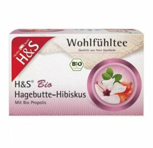 H&S Bio Hagebutte - Hibiskus Filterbeutel 20 X 3 G