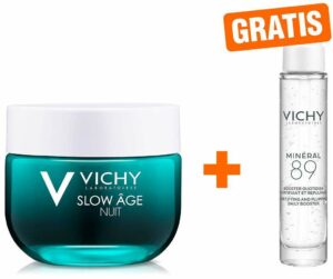 Vichy Slow Age Nacht 50 ml + gratis Vichy Mineral 89 Probe 10 ml