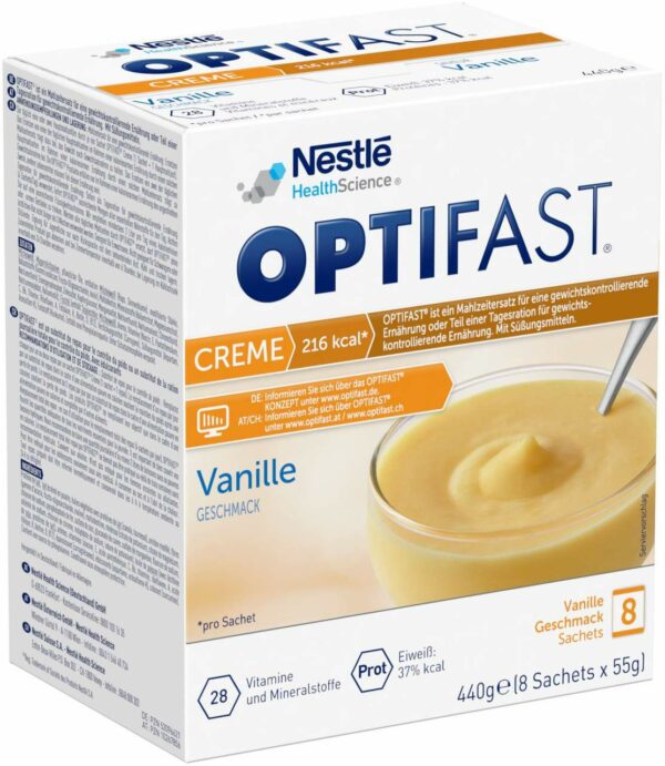 Optifast Creme Vanille 8 X 55 G Pulver