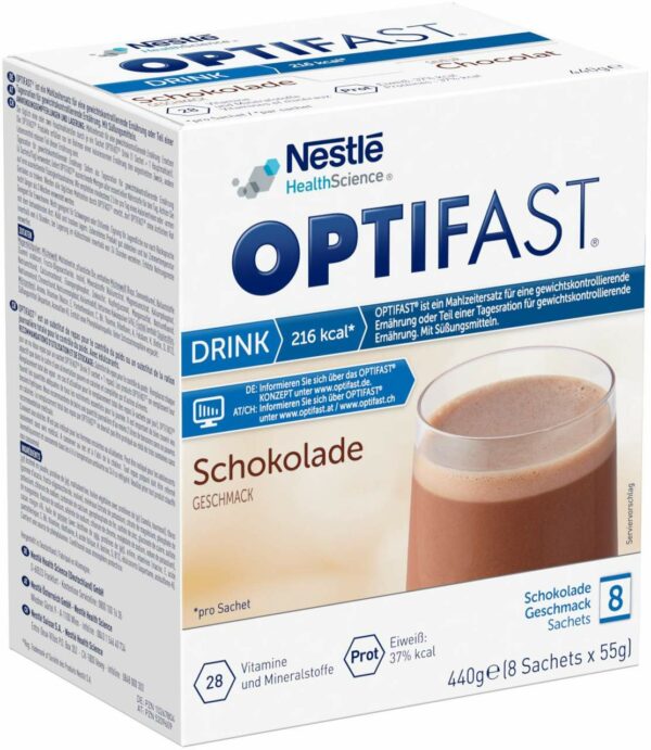 Optifast Drink Schokolade 8 X 55 G Pulver