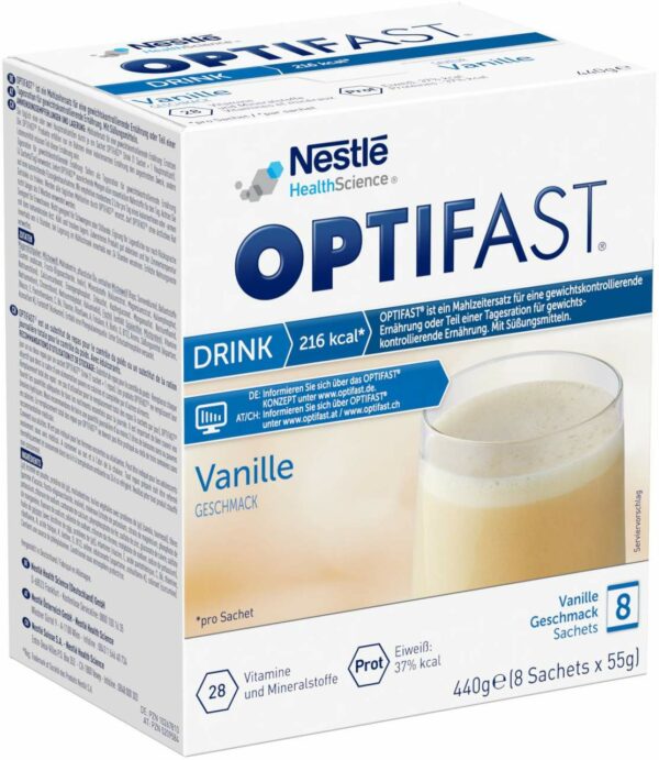 Optifast Drink Vanille 8 X 55 G Pulver