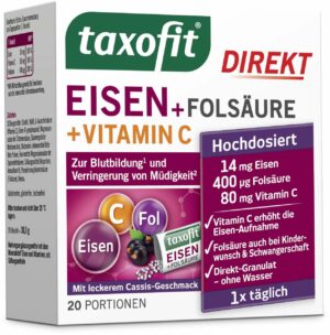 Taxofit Eisen + Folsäure Direkt-Granulat 20 Stück