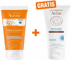 Avene Getönte Sonnencreme SPF 50+ 50 ml + gratis Repair - Lotion nach der Sonne 50 ml