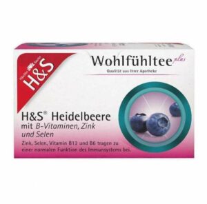 H&S Heidelbeere Mit B-Vitaminen Zink und Selen Fbtl. 20 X 2