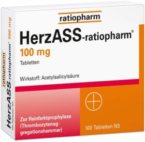 Herz ASS ratiopharm 100 mg 100 Tabletten