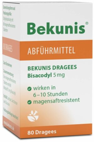 Bekunis Dragees Bisacodyl 5 mg 80 Magensaftresistente Tabl.