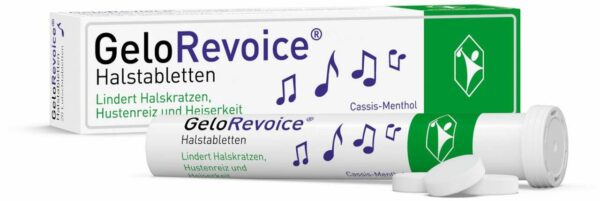 GeloRevoice Halstabletten Cassis Menthol 20 Lutschtabletten