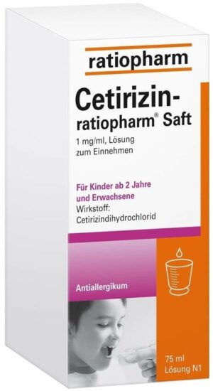 Cetirizin Ratiopharm 75 ml Saft