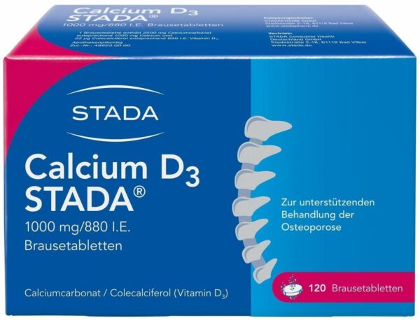 Calcium D3 Stada 1000 mg 880 I.E. 120 Brausetabletten