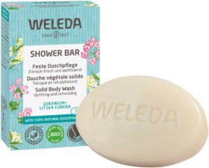 Weleda Feste Duschpflege Geranium + Litsea Cubeba 75 G