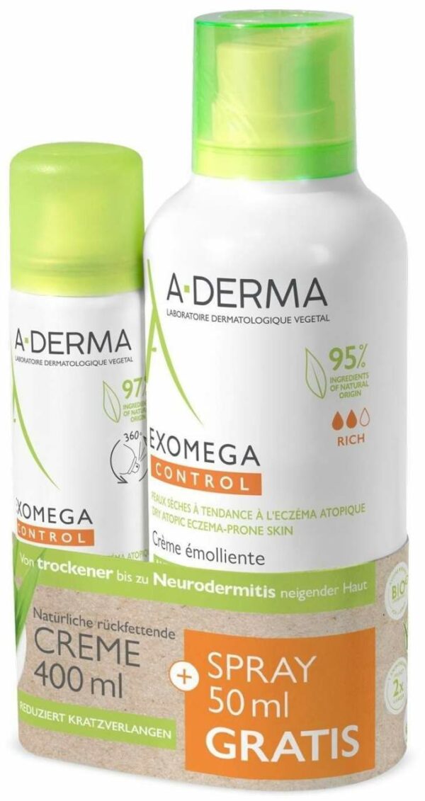 Aderma Exomega Control Creme 400 ml + gratis Exomega Spray 50 ml