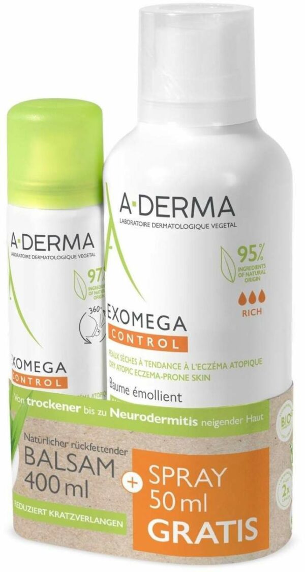 Aderma Exomega Control Balsam 400 ml + gratis Exomega Spray 50 ml