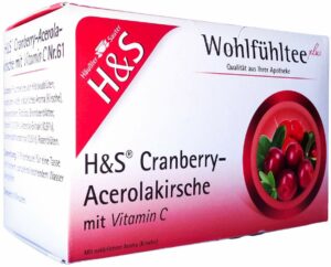 H&S Cranberry-Acerolakirsche Mit Vitamin C 20 Filterbeutel
