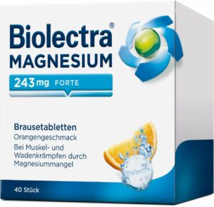 Biolectra Magnesium 243 mg forte Orangengeschmack 40 Brausetabletten