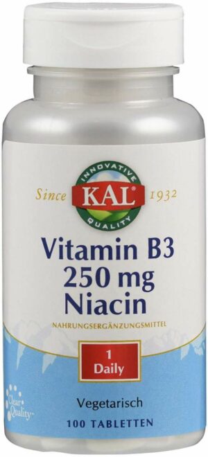 Vitamin B3 Niacin 250 mg 100 Tabletten
