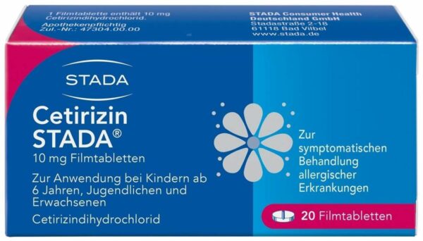 Cetirizin Stada 10 mg 20 Filmtabletten