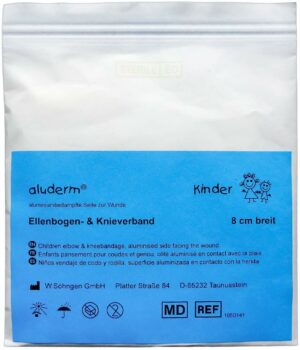 Aluderm Kinder Knie Ellenbogenverband 8 cm 1 Stück