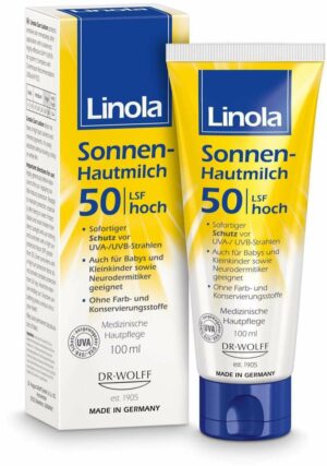 Linola Sonnen-Hautmilch Lsf 50 100 ml Lotion