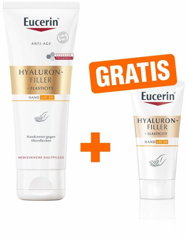 Eucerin Age Hyaluron Filler + Elasticity Handcreme LSF 30 75 ml + gratis Elasticity Handcreme 20 ml