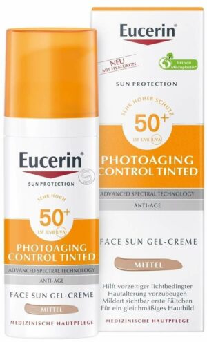 Eucerin Photoaging Control Tinted Face Sun Gel-Creme LSF 50+ Mittel 50 ml