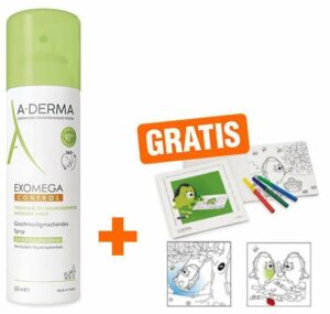 Aderma Exomega Control Geschmeidigmachendes Spray 200 ml + gratis Malbuch