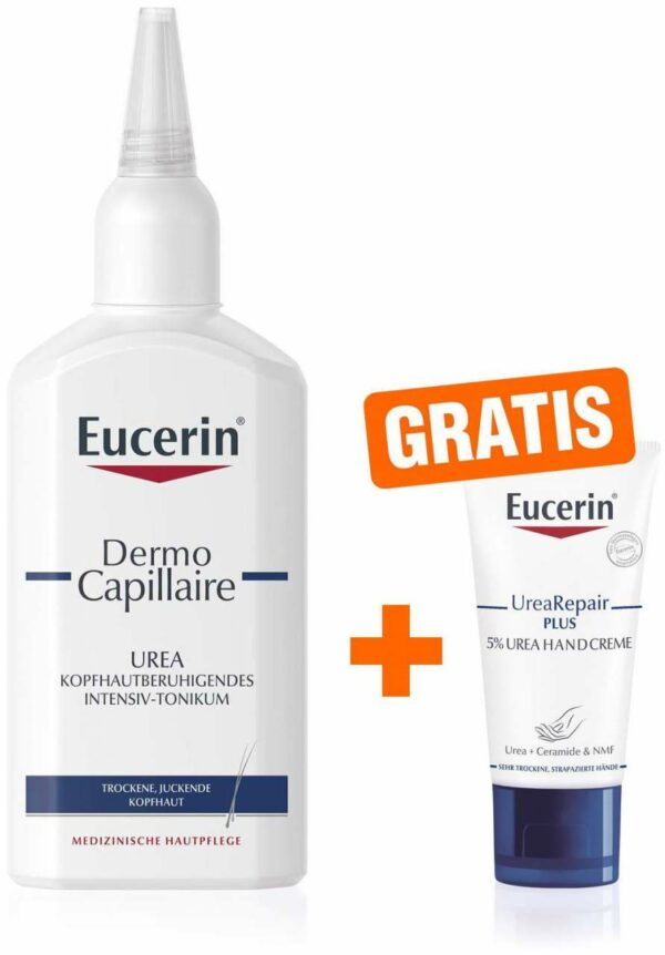 Eucerin Dermo Capillaire kopfhautberuhigend. Tonikum 100ml + gratis UreaRepair Plus Handcreme 5 % 30 ml