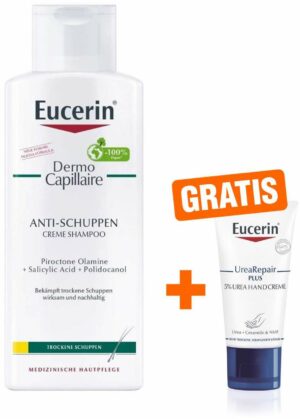 Eucerin Dermo Capillaire Anti-Schuppen Creme Shampoo 250 ml + gratis UreaRepair Plus Handcreme 5 % 30 ml